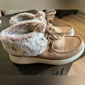 BOBS from Skechers Tan Fur-Lined Winter Boots